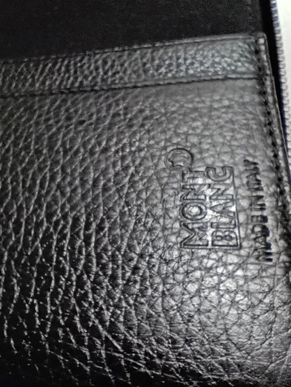 Montblanc Black Leather Zipped Portfolio for Ipad